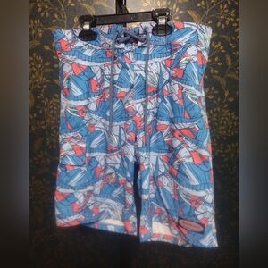 Vineyard Vines Blue and Pink Patterned Swim Shorts